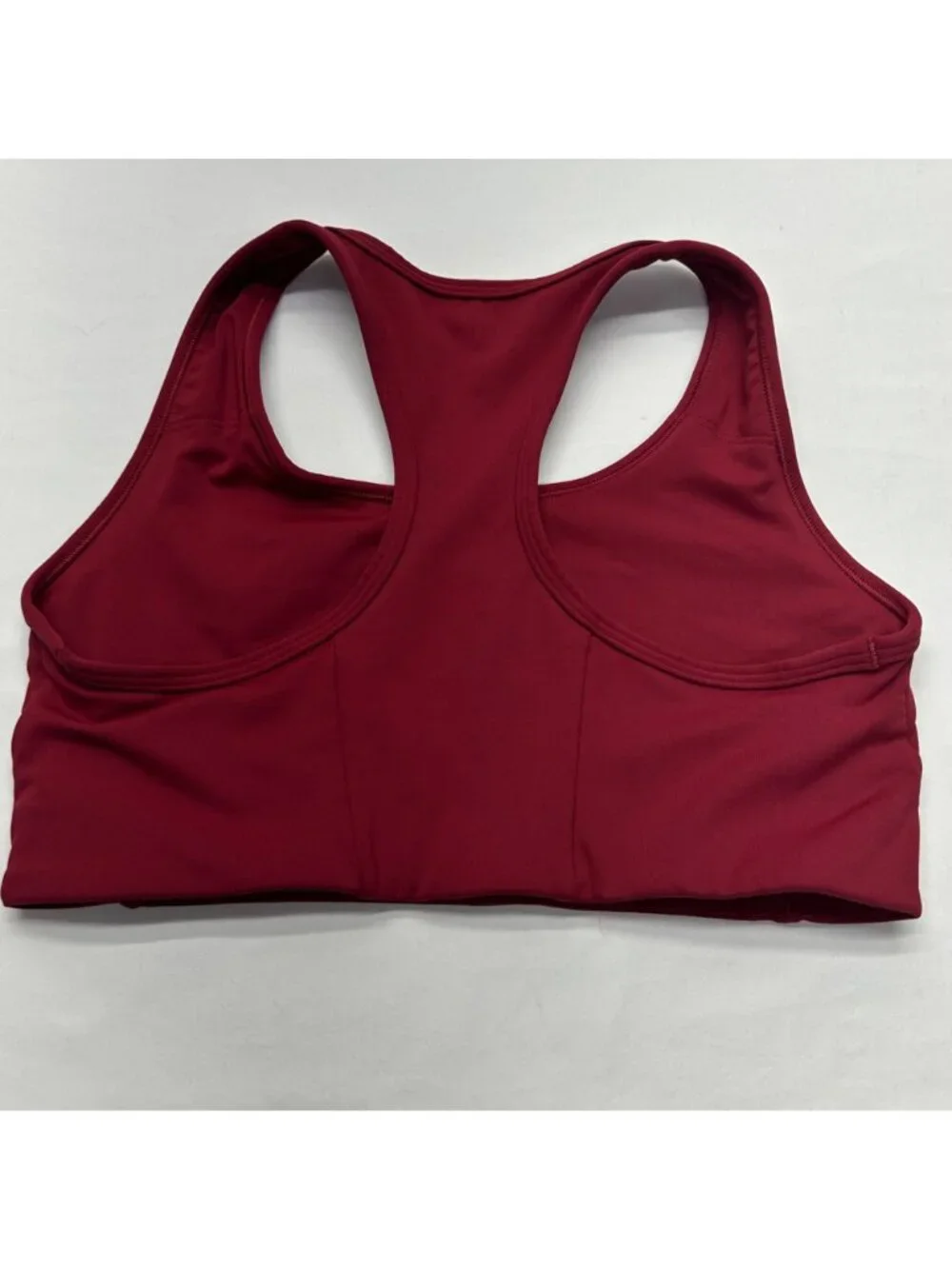 GYMSHARK Women's Racerback Sports Bra Maroon Large
